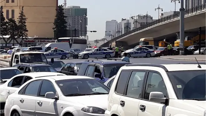 sıxlıq, tıxac, yol bağlanıb, Moskva prospekti, yol təmiri