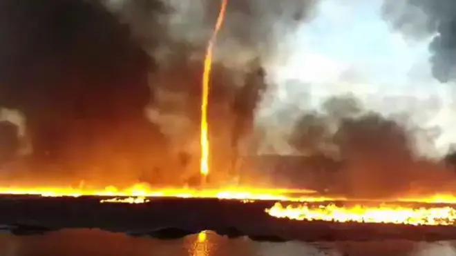 ટૉર્નેડો અને આગ