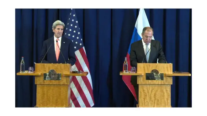 Xoghaya Arrimaha Dibadda Mareykanka, John Kerry iyo Wasiirka Arrimaha Dibadda ee Ruushka, Sergei Lavrov,