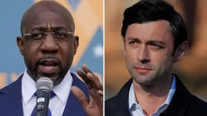 Raphael Warnock y Jon Ossoff serán los dos nuevos senadores de Georgia.