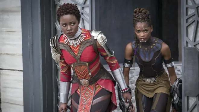 Nyong'o stars alongside British actress Letitia Wright, who plays the Black Panther's younger sister