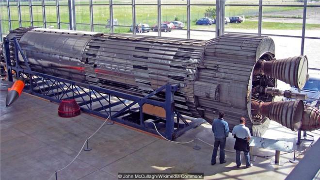 "蓝条纹号"火箭曾是英国建造弹道导弹的雄心勃勃项目（Credit: John McCullagh/Wikimedia Commons）