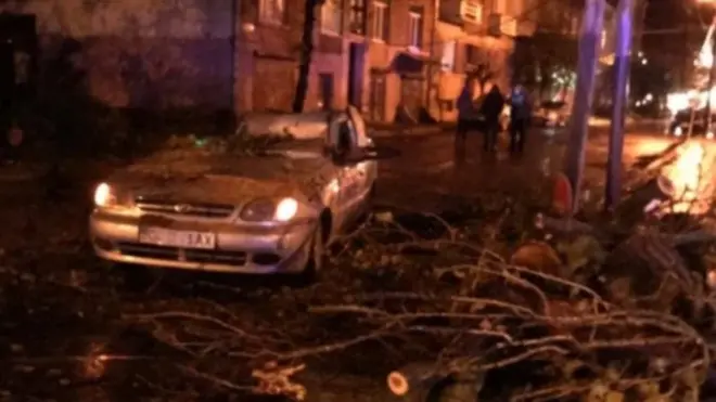 Дерева, що впали, пошкодили автомобілі