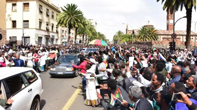 ምብጻሕ ቀዳማይ ሚኒስተር ኣብዪ ኣሕመድ ናብ ኣስመራ 8 ሓምለ 2018