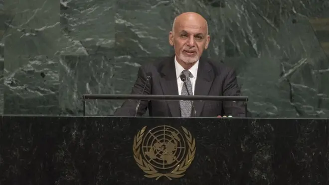 ولسمشر غني ملګرو ملتونو کې د وینا پر مهال