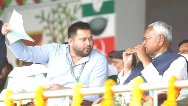 नीतीश कुमार और तेजस्वी यादव