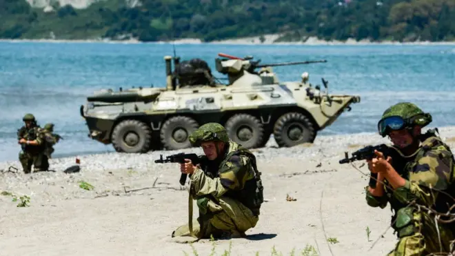 Російські військові на навчаннях в Абхазії, 2020 рік