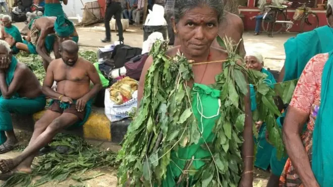 तमिलनाडु के किसानों का विरोध-प्रदर्शन