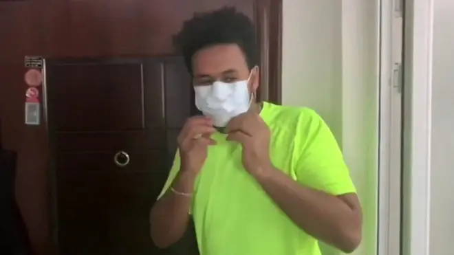 Un étudiant éthiopien à Wuhan