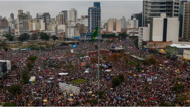 Manifestação liderada por mulheres lotou Largo da Batata,código cupom estrela betSão Paulo; para especialista, foi o maior protestocódigo cupom estrela betmulheres na história do Brasil