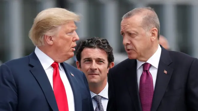 President Donald Trump and President Tayyip Erdogan