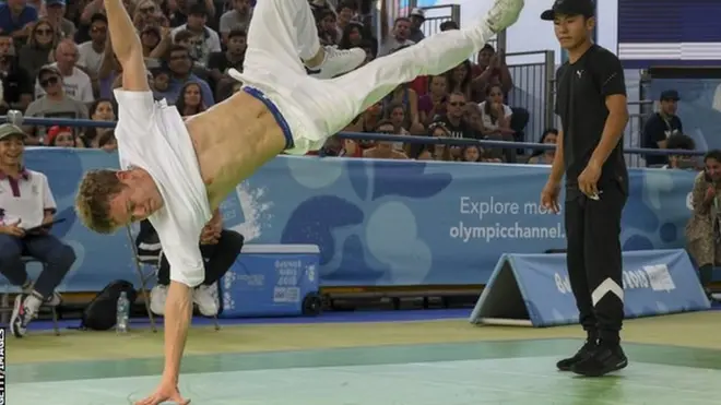 Russia's Sergei Chernyshev, competing under the nickname Bumblebee, won breaking gold at the 2018 Youth Olympics