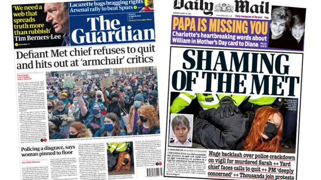 Guardian ve Daily Mail gazeteleri