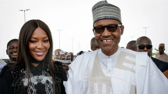Naomi Campbell and Buhari