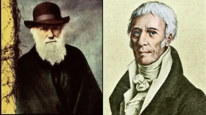 A teoriacbet ipCharles Darwin (esq.) eclipsou a do francês Lamarck (dir.) | Foto: Science Photo Library