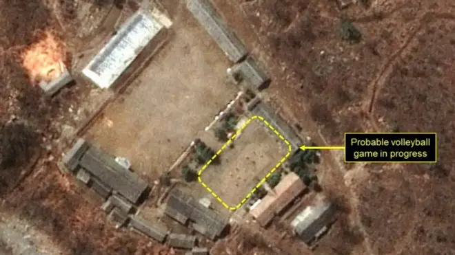 Foto satelit yang memperlihatkan lokasi uji nuklir Korut.