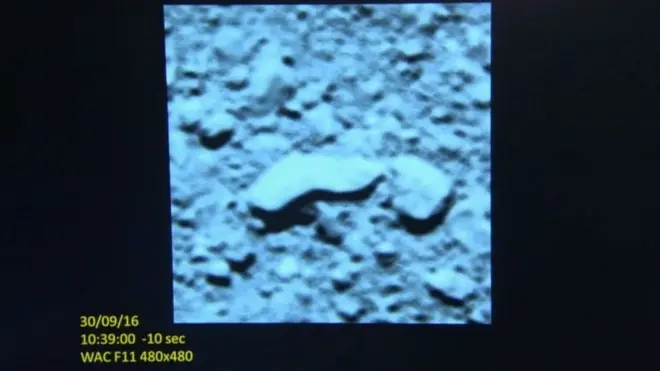 Снимок сделан за 10 секунд до столкновения с кометой