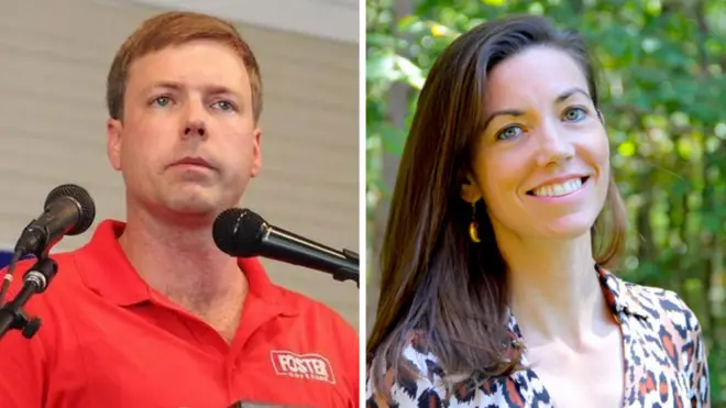 Larrison Campbell (R) said she asked to shadow the Republican candidate Robert Foster on a campaign trip