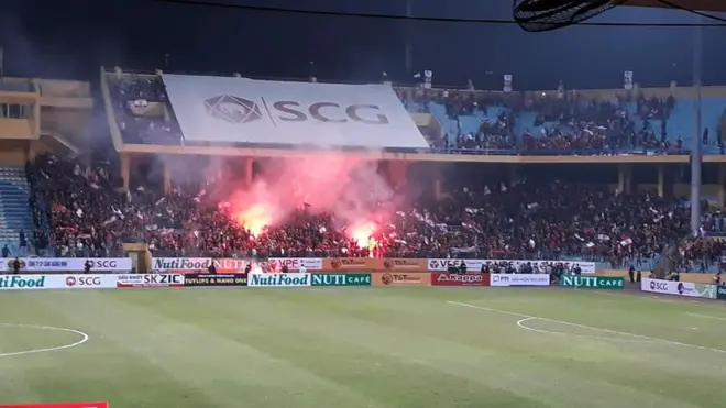 Tiến Dũng - trận giữa đội Hải Phòng FC và đội Hà Nội FC trên sân Hàng Đẫy 11/3/2018