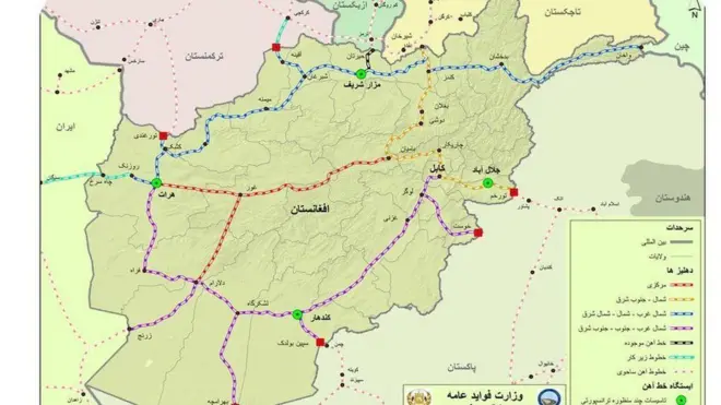طرح جامع راه آهن افغانستان