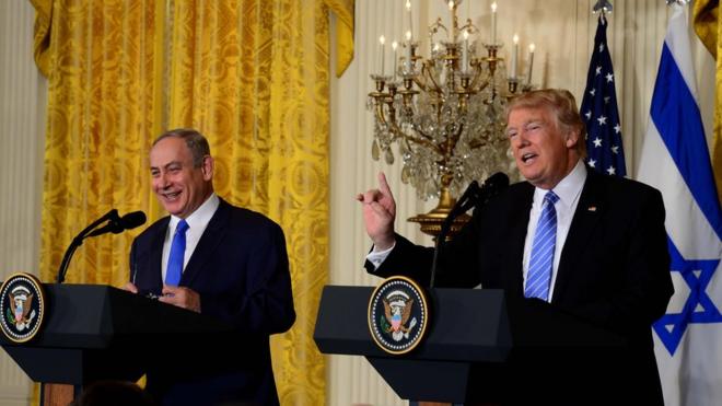 Нетаньяху и Трамп в Белом доме