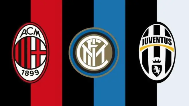 AC Milan, Inter ve Juventus logoları