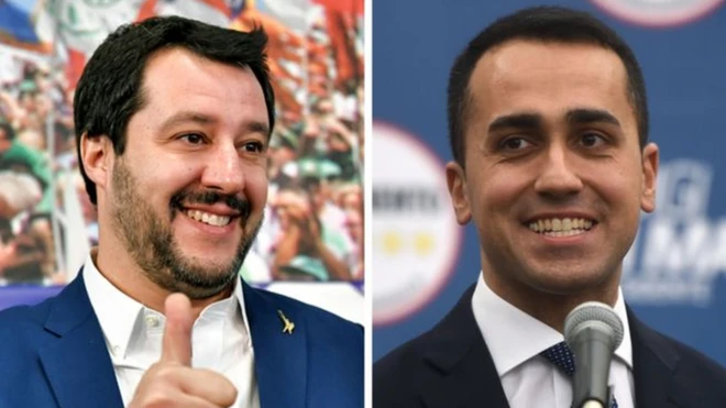 Лідер "Ліги Півночі" Маттео Сальвіні та лідер "Руху п'яти зірок" Луїджі Ді Майо почуваються переможцями виборів в Італії
