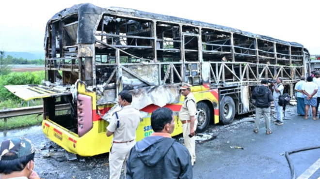 బస్సు అగ్ని ప్రమాదం