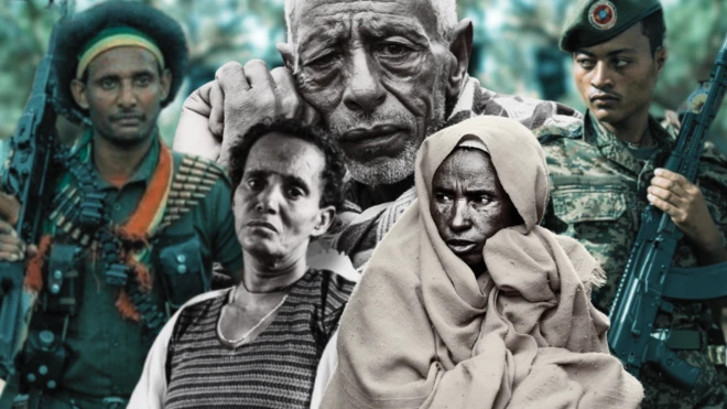 አማራ ክልል የተጎዱ ሰዎችን የሚያሳይ ምስል