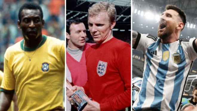 Pele, Bobby Moore, Lionel Messi