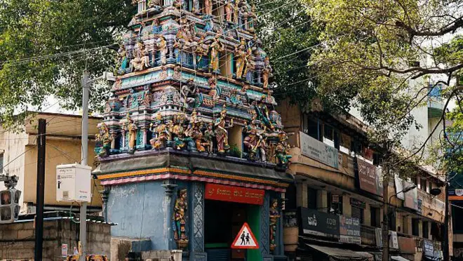 बेंगलुरु के एक मंदिर का दृश्य