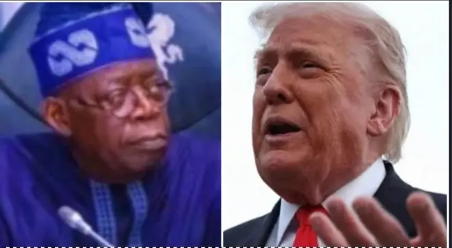 Onyeisiala Bola Tinubu nke Naijiria na Onyeisiala Donald Trump nke Amerịka