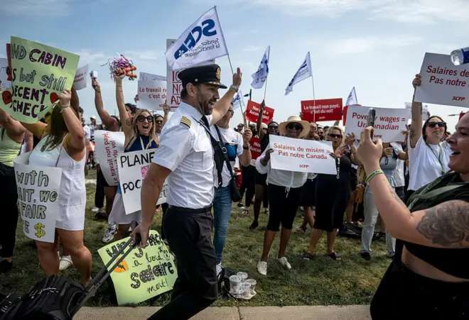 People demonstrating