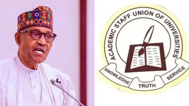 President Buhari and ASUU Crest