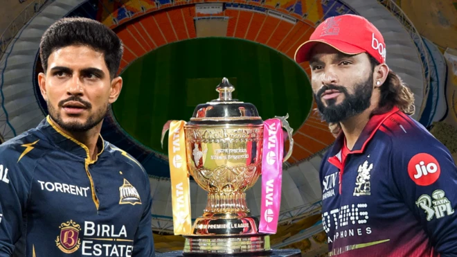ipl final 2026, GT vs RCB, અમદાવાદ નરેન્દ્ર મોદી સ્ટેડિયમ, ગુજરાત ટાઇટન્સ, રૉયલ ચૅલેન્જર્સ બૅંગલુરુ, રવિવારે IPLની ફાઇનલ મૅચ, શુભમન ગિલ, વિરાટ કોહલી, સાઈ સુદર્શન, IPL 2026, બીબીસી ગુજરાતી, narendra modi stadium ahmedabad