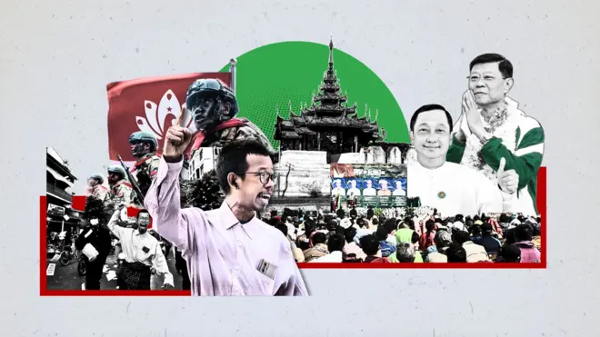 ကျုံးမြို့ရိုး၊ သပိတ်၊ မဲဆွယ်စည်းရုံးမှု တွေကို သရုပ်ဖော်ထားတာဖြစ်ပါတယ်။