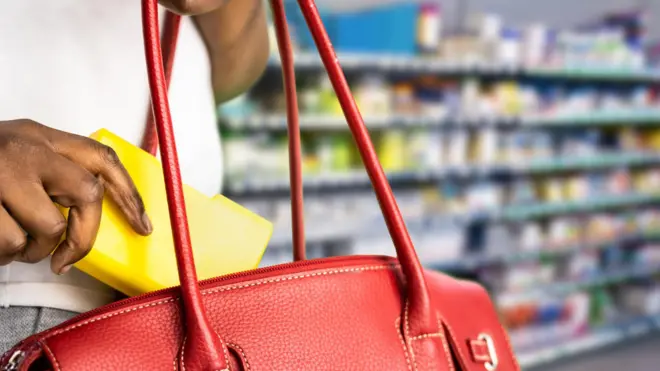 Woman Stealing In Supermarket