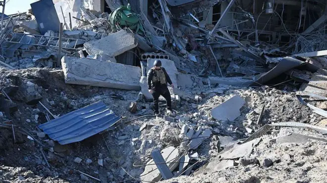 آثار القصف الروسي على أوكرانيا