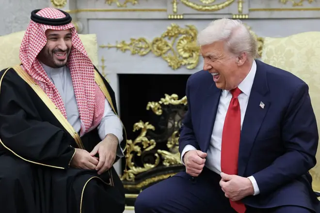 Mohammed bin Salman Al Saud and Donald Trump meet in the Oval Office
