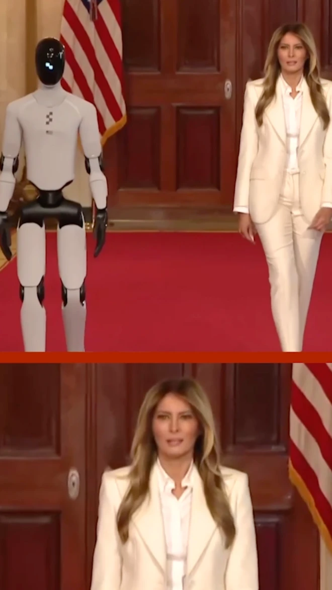 Melanija Tramp i robot na tehnološkom samitu