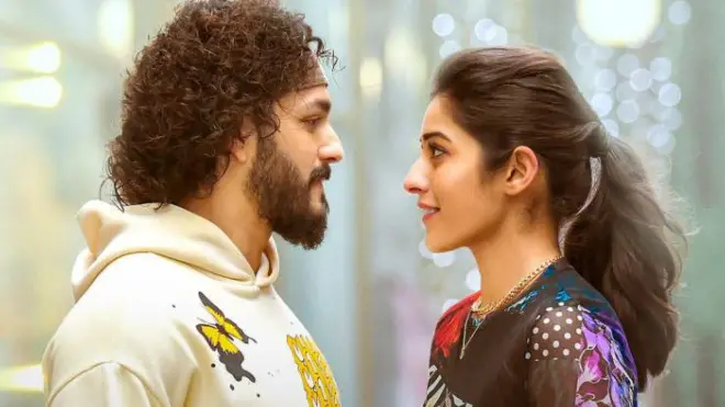 ఏజెంట్ సినిమాలో అఖిల్ అక్కినేని, సాక్షి వైద్య