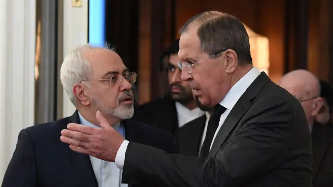 سرگئی لاوروف و محمدجواد ظریف در سال ۲۰۱۶