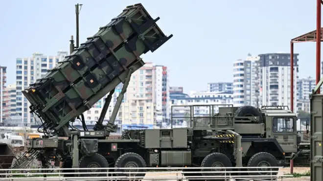 Türkiye’nin Adana ilindeki İncirlik Üssü’nde konuşlandırılan Patriot hava savunma sistemi, 2025. 