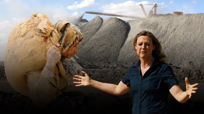 中國稀土礦場及工人