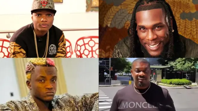 Aworan Wizkid, Burna Boy, Portable ati Don Jazzy