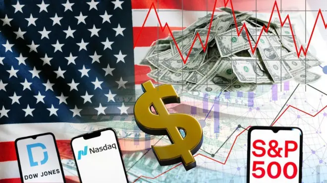 ભારતીય શૅરબજાર, અમેરિકન શૅરબજાર, અમેરિકન બજાર, અમેરિકાનું શૅરબજાર, બીબીસી ગુજરાતી, શૅરબજાર, યુએસ સ્ટૉક માર્કેટ, રોકાણકાર, ડાઉ જોન્સ નાસ્ડેક સેન્સેક્સ, ડૉલર