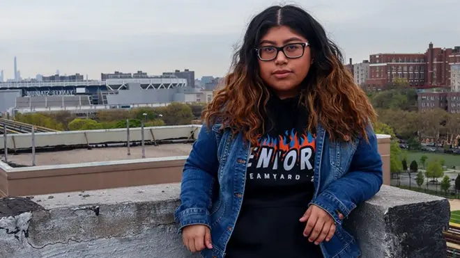 Ana Carmona on her building's roof
