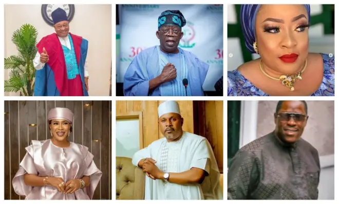 Aworan Tinubu ati awọn oṣere tiata Yoruba