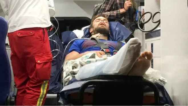 Pyotr Verzilov arrived in Berlin on a special medical transport plane