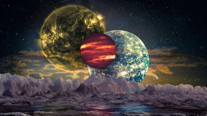 Tres planetas juntos.